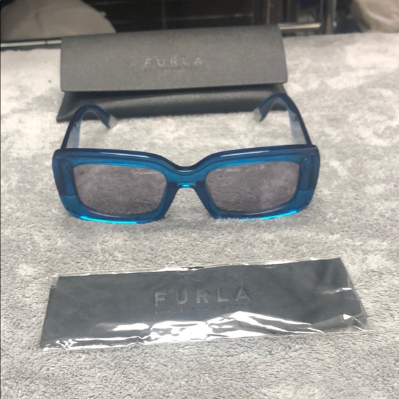 Furla Blue Rectangular Sunglasses - Picture 7 of 7